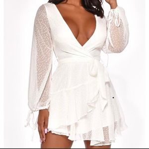SAINTS + SECRETS White Wrap dress NWT Medium